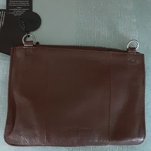 Day & Mood Brown Leather Pouch/Crossbody